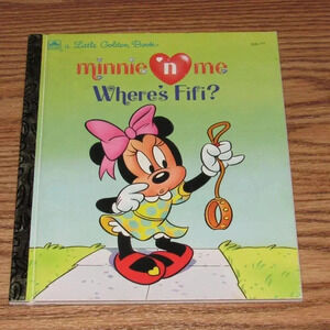 Minnie ‘n Me “WHERE’S FIFI?” A Little Golden book vintage 1992 Hardcover Kids